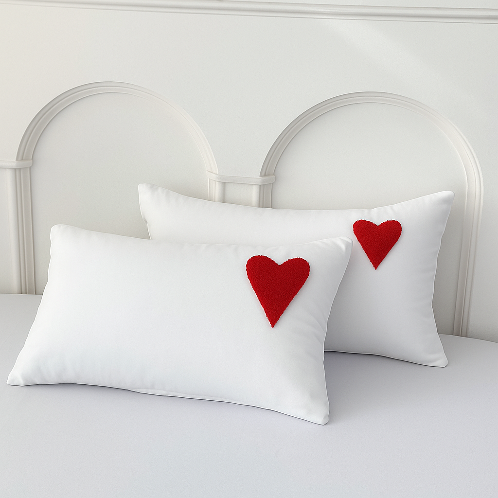 Love Duvet Cover Set – 3Counts Romantic Comforter Cover with Pillowcases (No Filling), Soft & Lightweight Bedding Sets, Mashine Washable,Summer Aesthetic,Room Decor